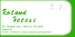 roland hetesi business card